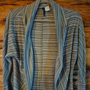 Green Striped Cardigan